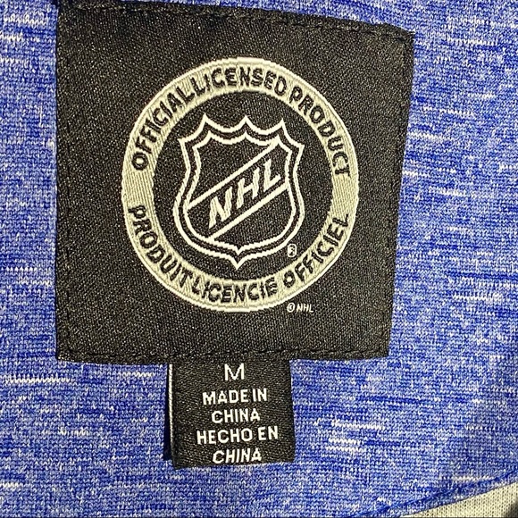 NHL St Louis Blues NWT PLYR Blue on Heather Blue Half-Zip PLYR Jacket M - Picture 4 of 14